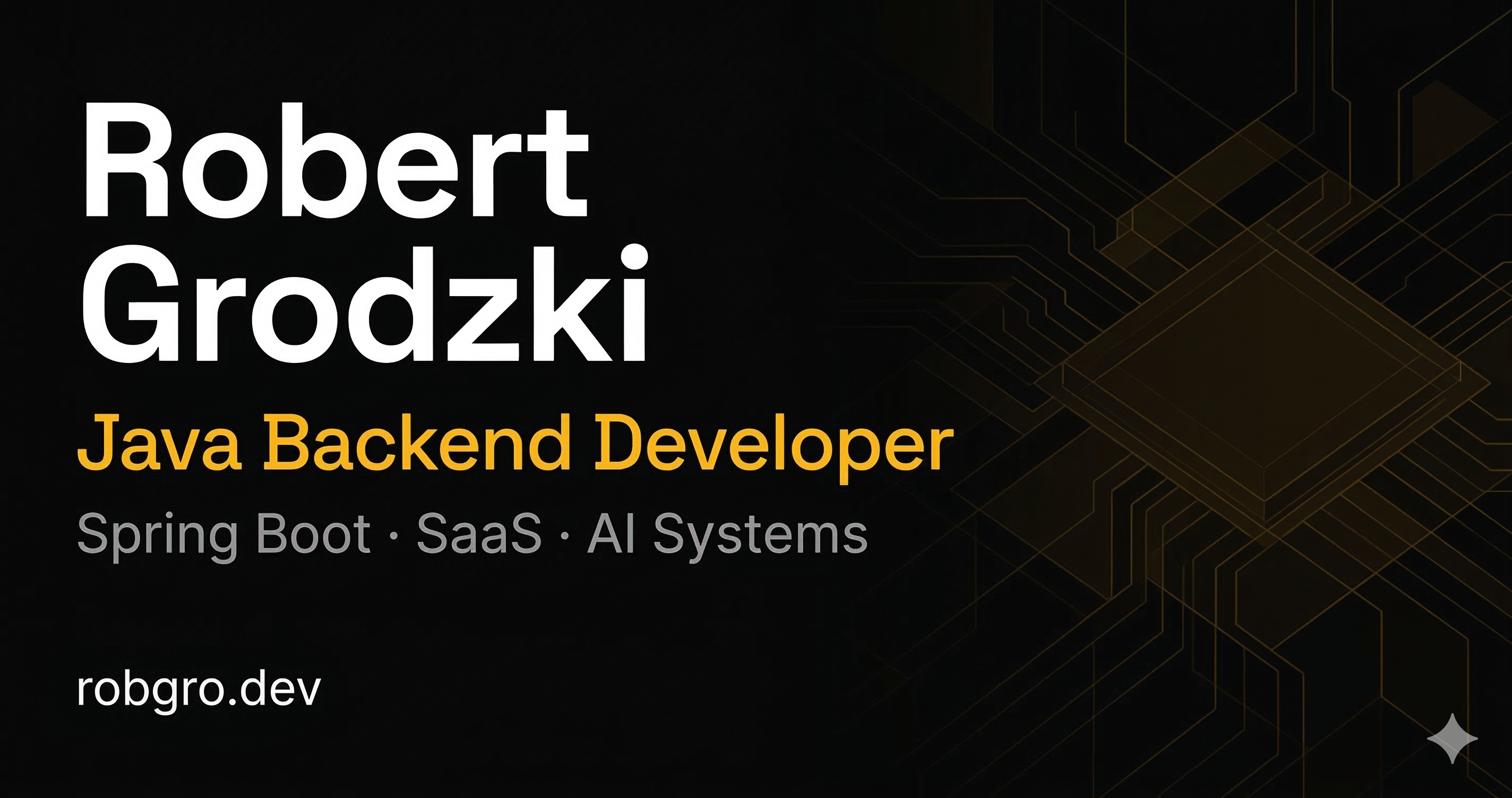 Robert Grodzki | Java Backend Developer | Spring Boot